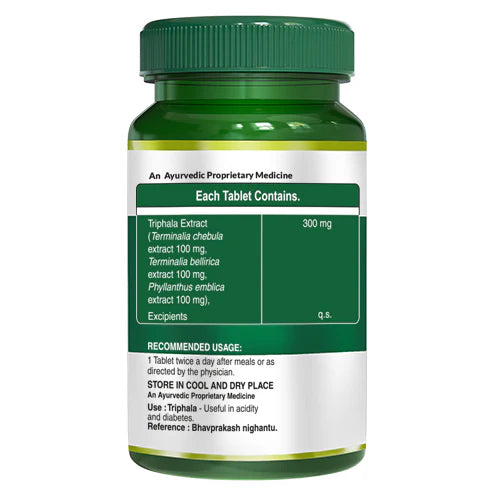 Triphala Tablets | Triphala Extract Supplement For Digestion & Immunity – Blood Purifier – Pure Nutrition – 60 Veg Tablets