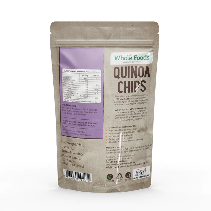 Chips | Quinoa Chips - Gluten Free - Whole Foods - 100gm