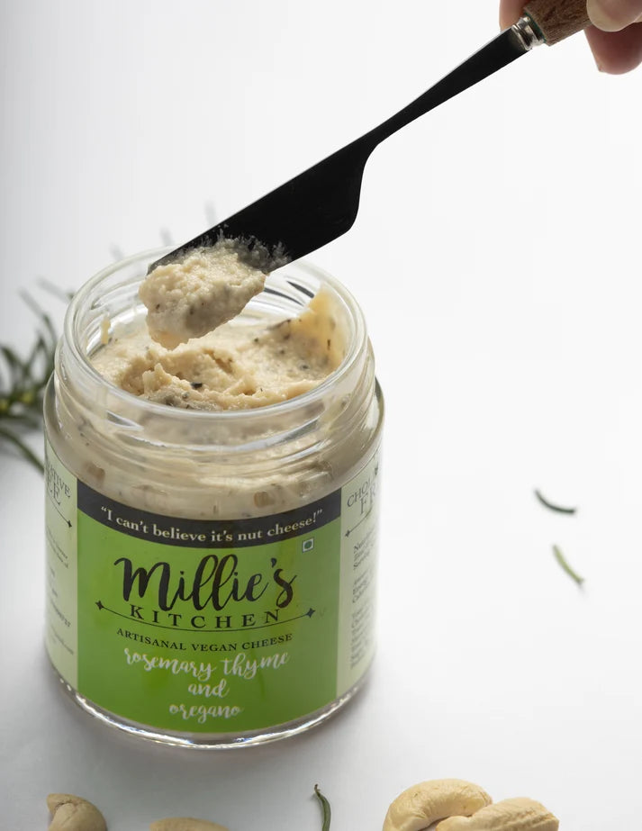 Cheese Spread ( Rosemary, Thyme & Oregano) -Plant Based -Dairy Free-No preservatives– Millie’s Kitchen – 175gm