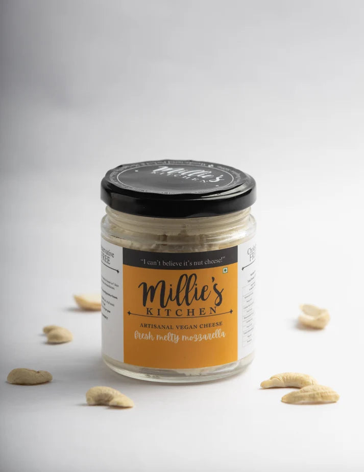 Cheese Spread | Fresh Mozzarella - Artisanal, Plant Based -Dairy Free-No preservatives– Millie’s Kitchen – 175gm
