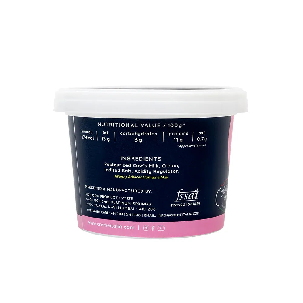 Ricotta Cheese - Pasteurized - Cremeitalia - 200gm