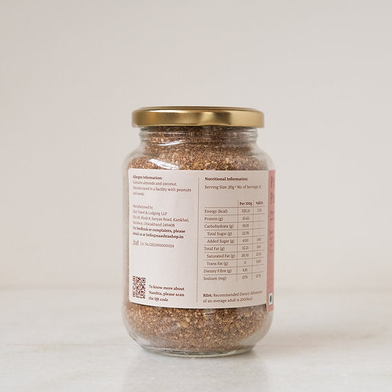 Panjiri | Pahadi Ragi Panjiri Granola (Finger Millet Cereal Mix With Jaggery, Amaranth And Cinnamon) - Made In Desi Ghee – Natural – Gluten Free - Amrit Bhawan - 240gm