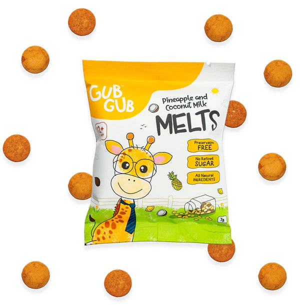 Melts | (Rainbow Delight Pack) - 12+ Months - All Natural Ingredients - No Added Preservatives & No Refined Sugar - GUB GUB - Pack Of 4