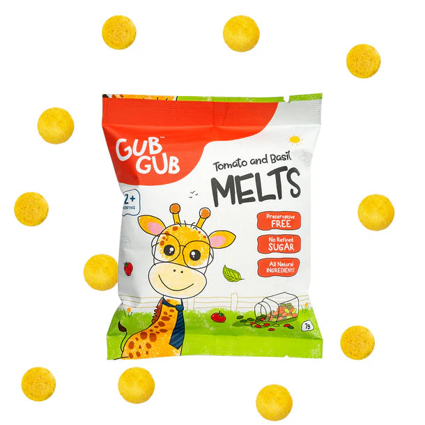 Melts | (Rainbow Delight Pack) - 12+ Months - All Natural Ingredients - No Added Preservatives & No Refined Sugar - GUB GUB - Pack Of 4