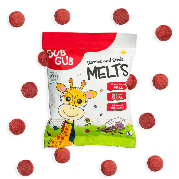 Melts | (Rainbow Delight Pack) - 12+ Months - All Natural Ingredients - No Added Preservatives & No Refined Sugar - GUB GUB - Pack Of 4