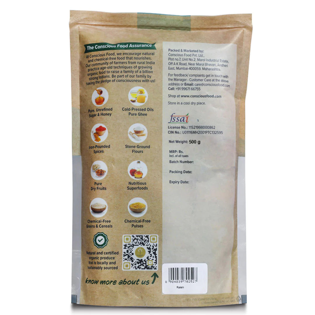 Raisins | Conscious Food - 500gm