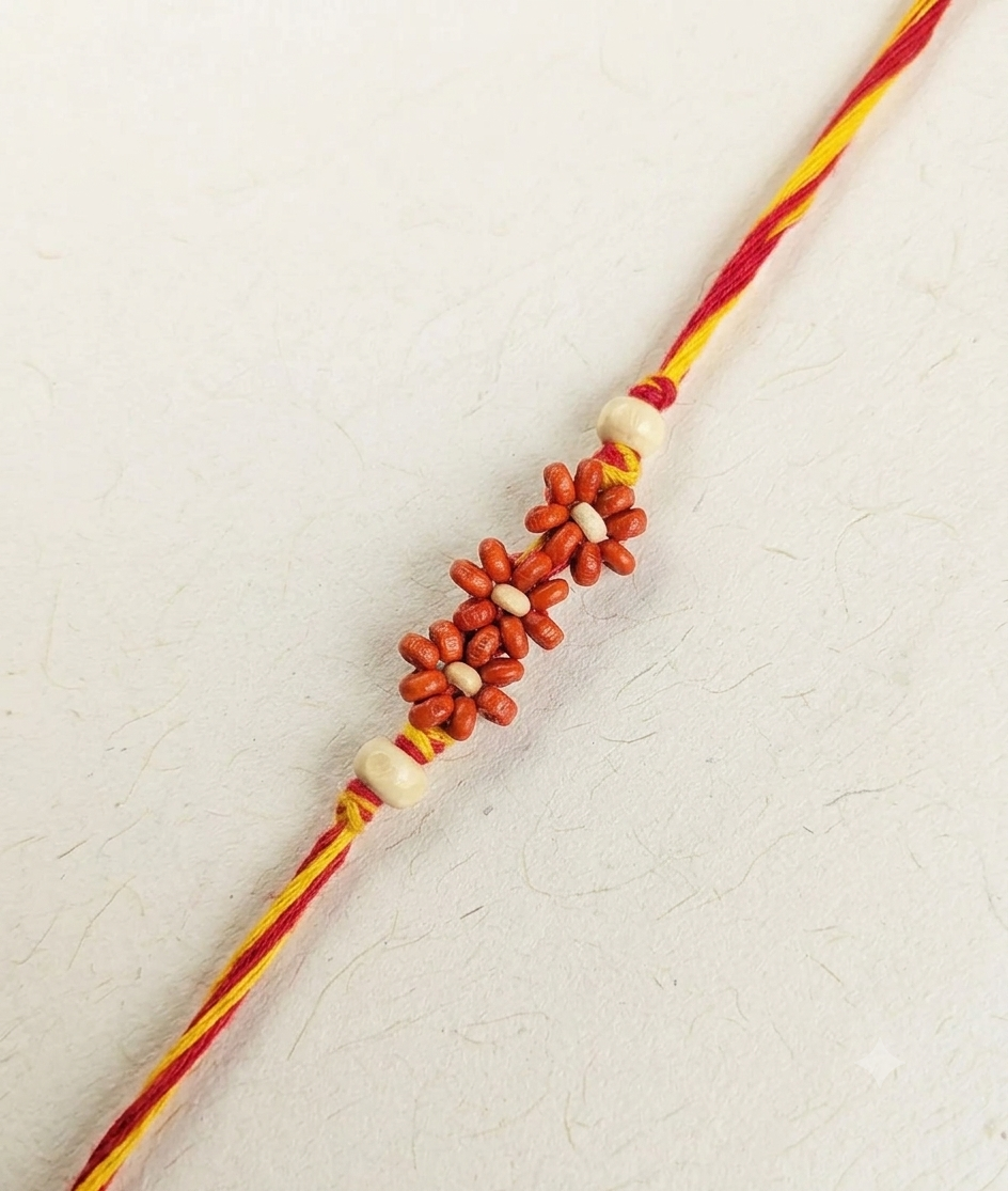 Rakhi | Pink Phool Leher Rakhi– Handcrafted – Eco Friendly – Nature’s Soul - Single Piece