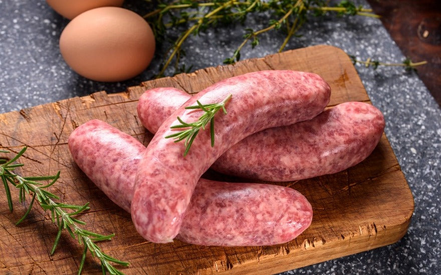Pork Sausage | English Breakfast Raw Pork Sausage (Plain) - Fresh - No Antibiotics And Hormone Free – No Fillers, No Gums, No Nitrates & Binder Using Fat Only – 250gms