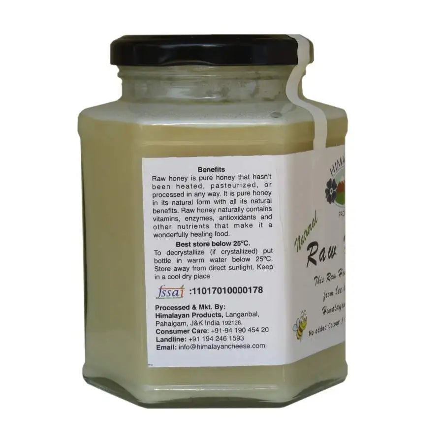 Honey | White Honey (Solid) - Kashmir Valley - No Added Sugar, Colour & No Added Preservatives - Himalayan - 500gm