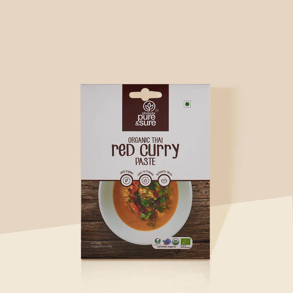 Thai Red Curry Paste - Organic – Indian – No Added MSG – Pure and Sure - 50gm