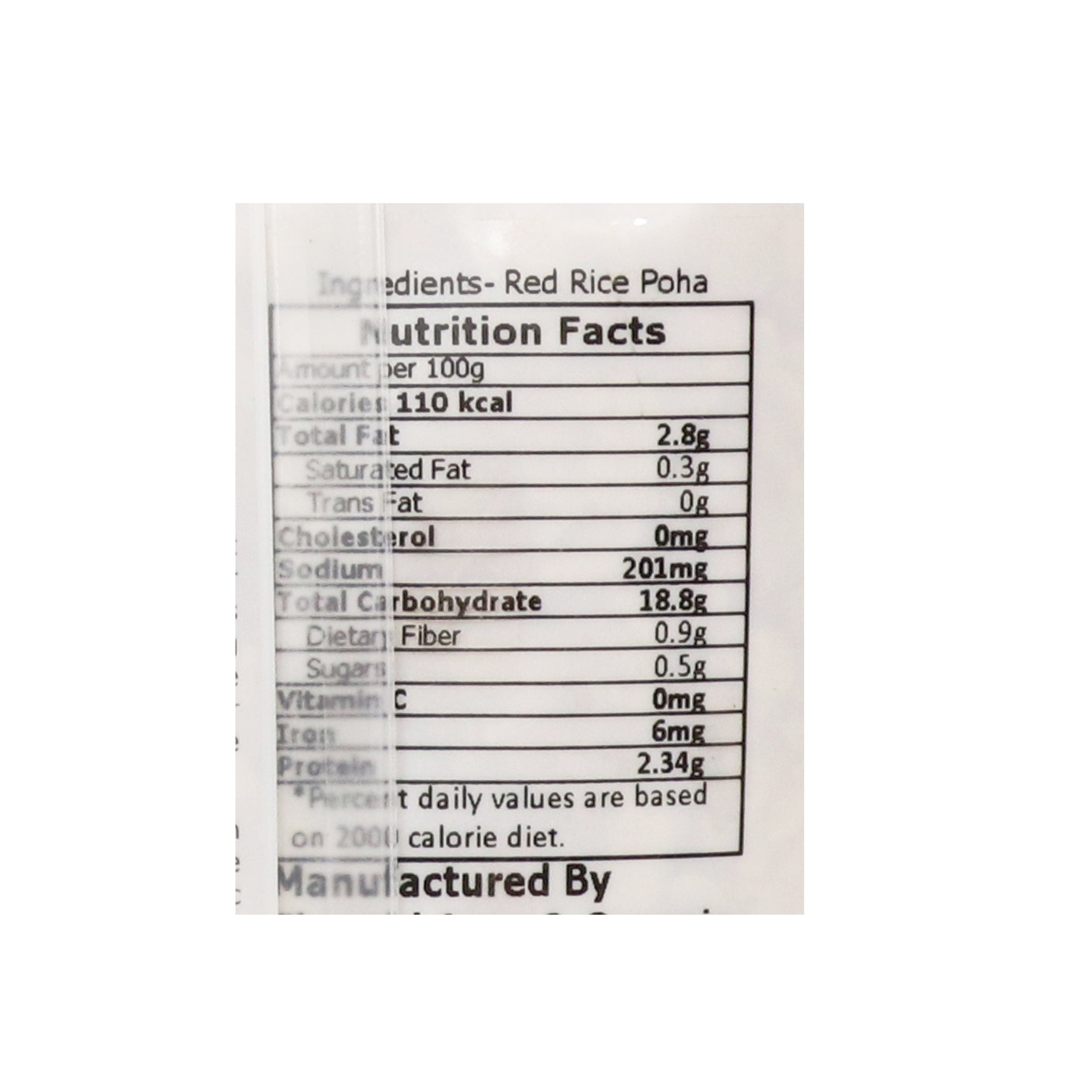 Red Rice Poha - Organic - Indian - Elworld Organic - 500gm