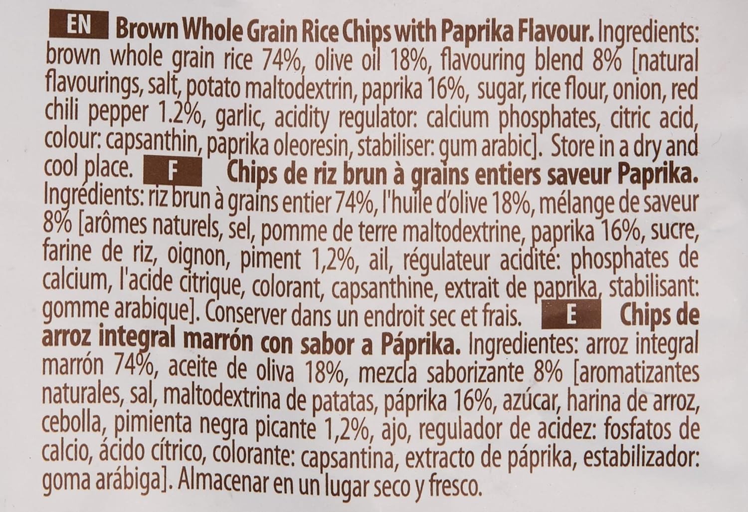 Chips | Brown Rice Chips With Paprika – Gluten Free, Half Fat, Not Fried & Whole Grains With Olive Oil – Riceup – 60gm