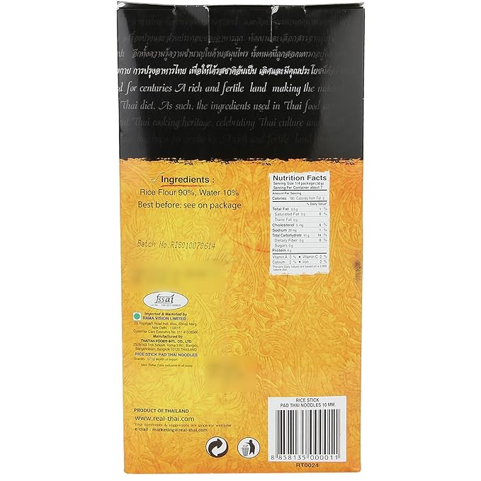 Rice Stick Pad Thai Noodles - Real Thai - 375gm