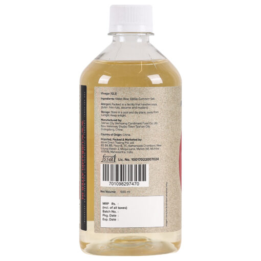 Rice Vinegar | Japanese Style (Komezu) - Traditionally Brewed - Perfect For Soups & Stews - All Natural - No Artificial Flavors & Preservatives - Urban Platter - 500ml