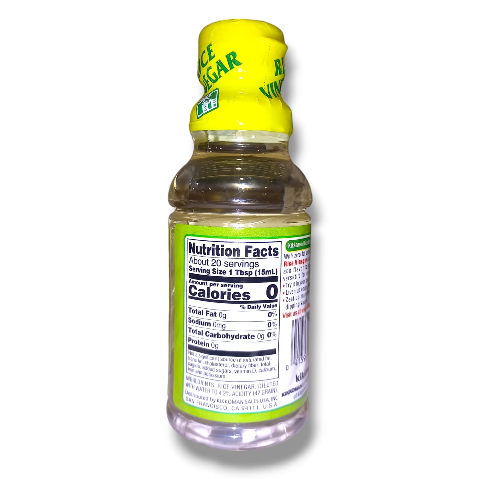 Vinegar | Rice Vinegar - Brings Salads To Life - No High Fructose Corn Syrup & No Added Preservatives - Kikkoman - 296ml