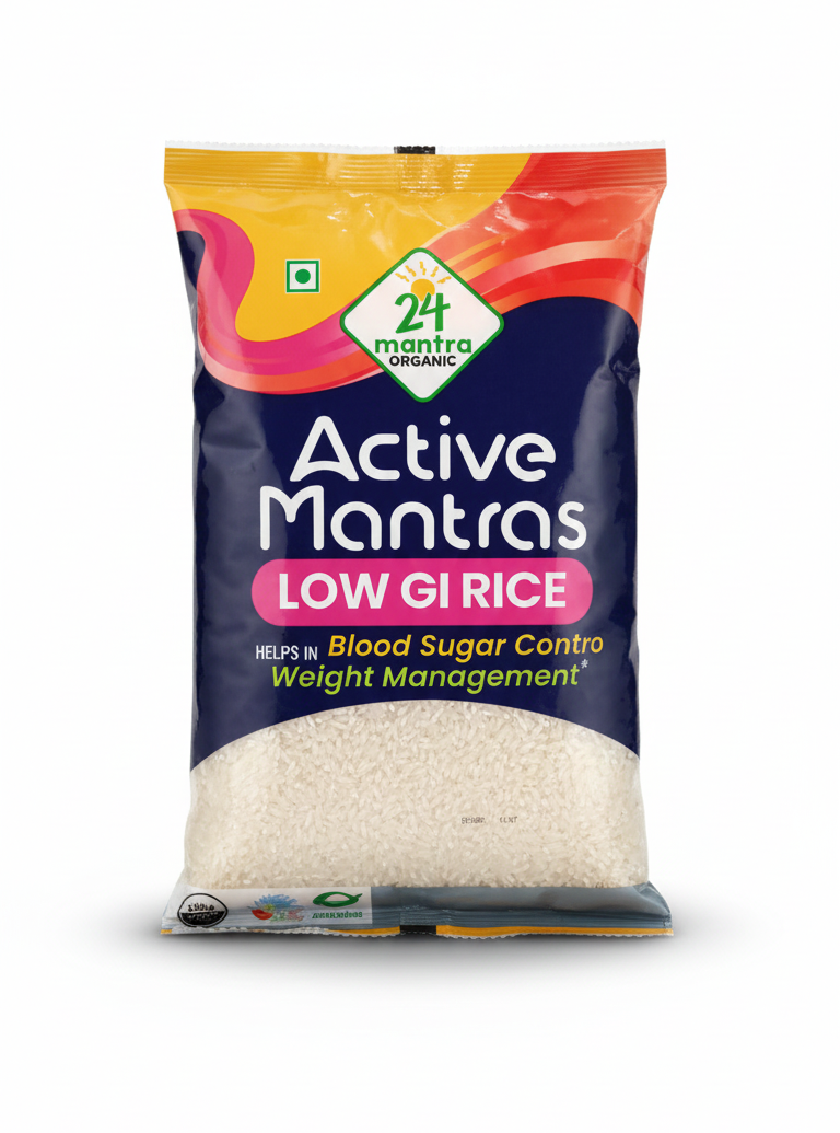 Rice | Low Gi Rice -Active Mantras (Kala Namak Rice) -USDA Organic- Blood Sugar Control, Weight Management – 24 Mantra – 1000gm