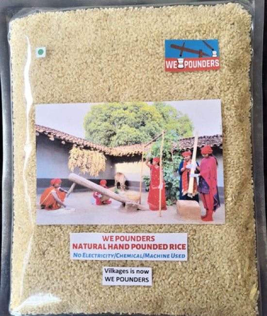 Rice | Human Hand Pounded Natural Rice - Low In GI & Low In Cholesterol - We Pounders - 1000gm