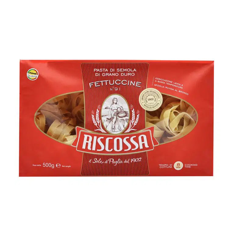 Pasta | Fettuccine Nest Shape Pasta - No Additives, Non GMO,& No colorant & No Preservatives- Riscossa - 500g