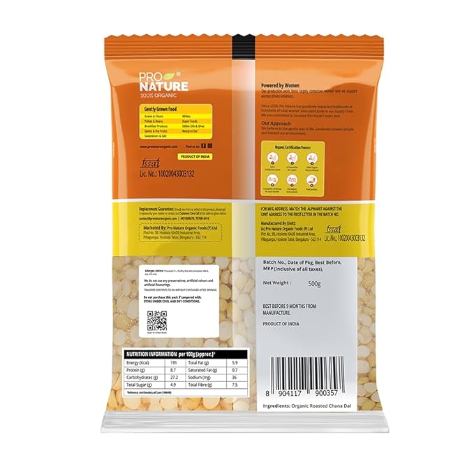 Roasted Channa Dal - Pro Nature - 200gm