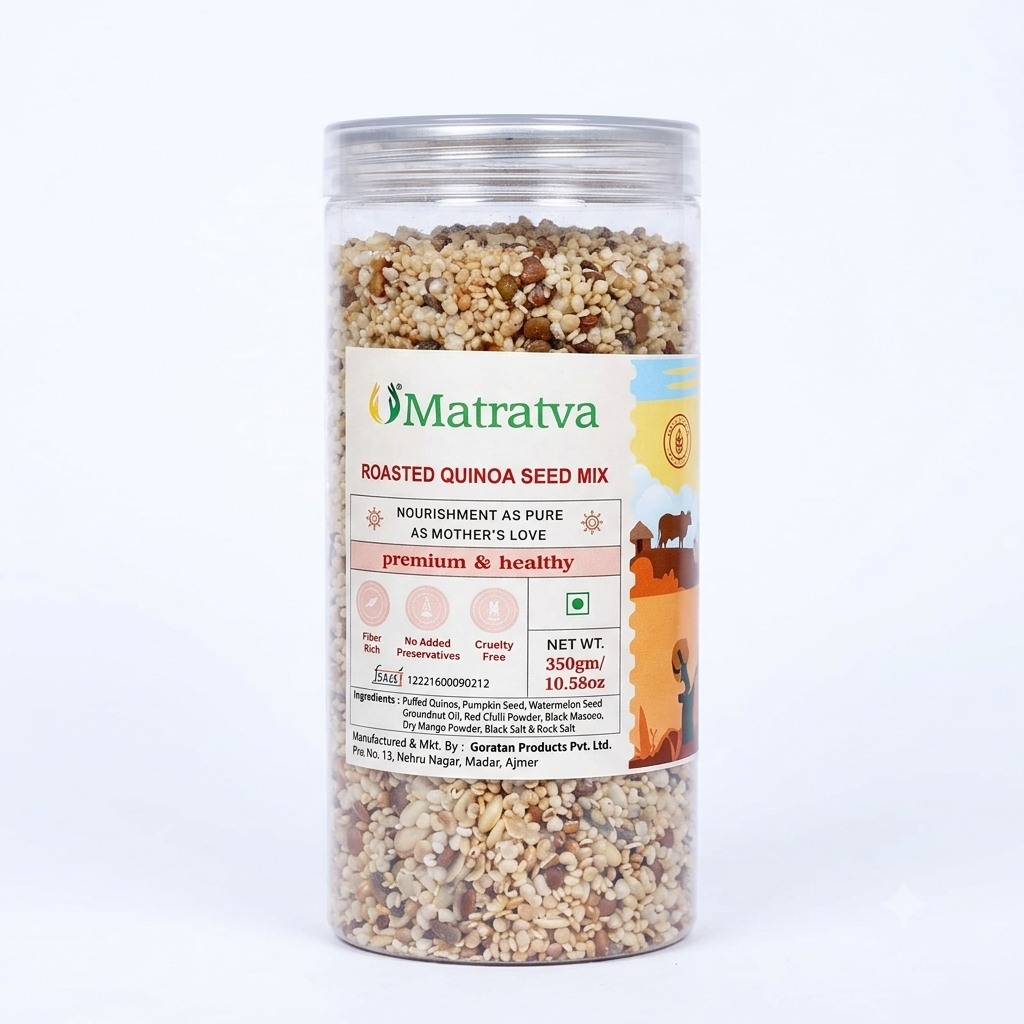 Seed | Roasted Quinoa Seed Mix - Fiber Rich - No Preservatives - Matratva- 350gm