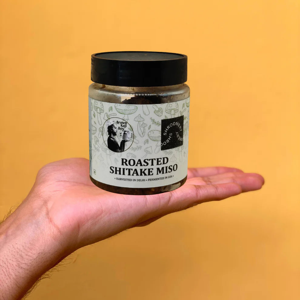Miso | Roasted Shiitake Miso – Savory, Umami Rich Mushroom Miso Paste - Fermented – Brown Koji Boy – 100gm