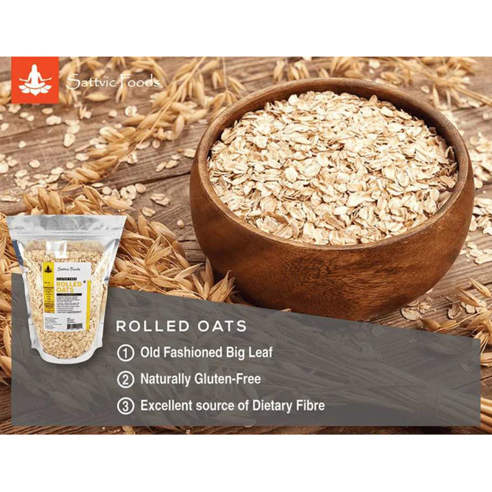 Rolled Oats - Gluten Free - Sattvic Foods - 1000gm