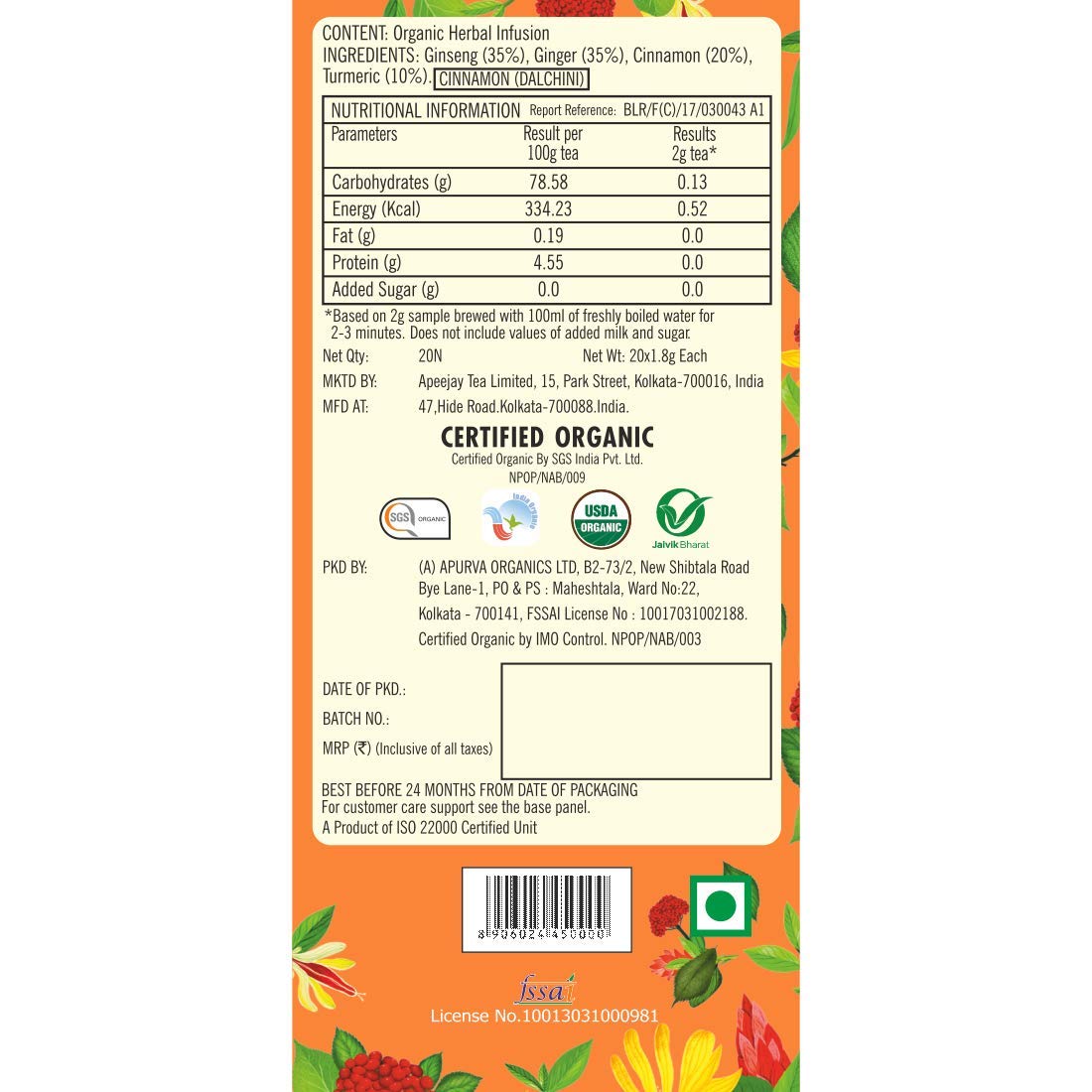 Root Remedy Tea Bag - Typhoo - 20 Tea Bags