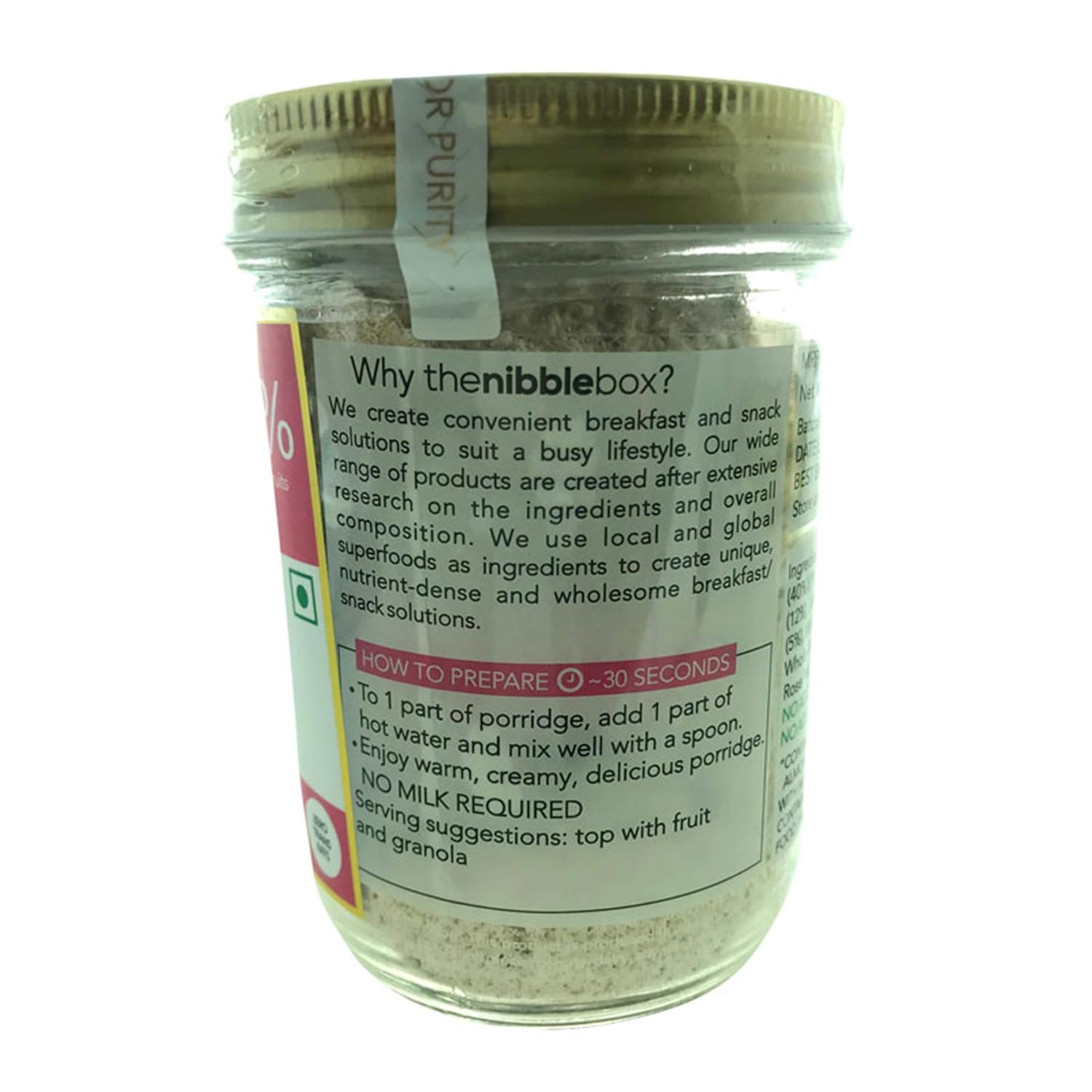 Rose And Pistachio Porridge - Vegan, Gluten Free & Zero Processed Sugar - The Nibble Box - 200gm