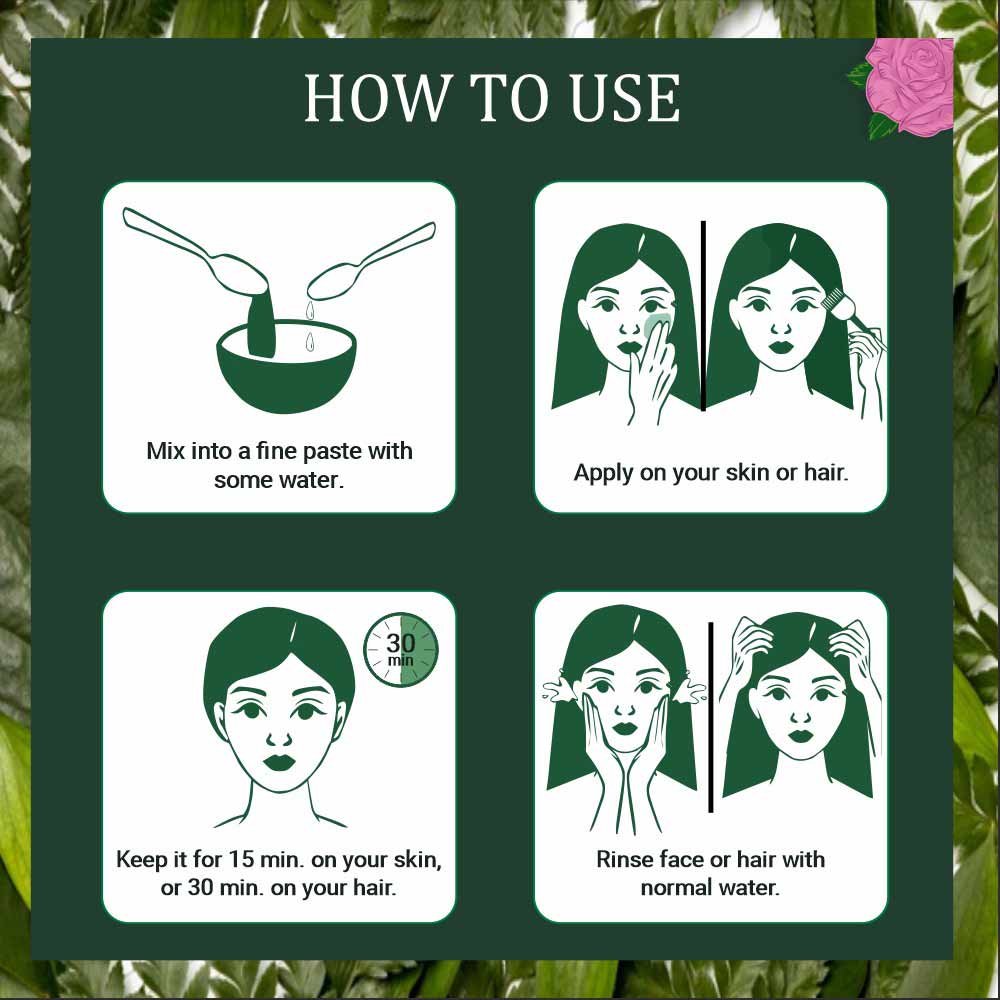 Rose Petals Powder | For Face & Skin - USDA Organic - Vegan & No Added Chemicals - Indus Valley – 100gm