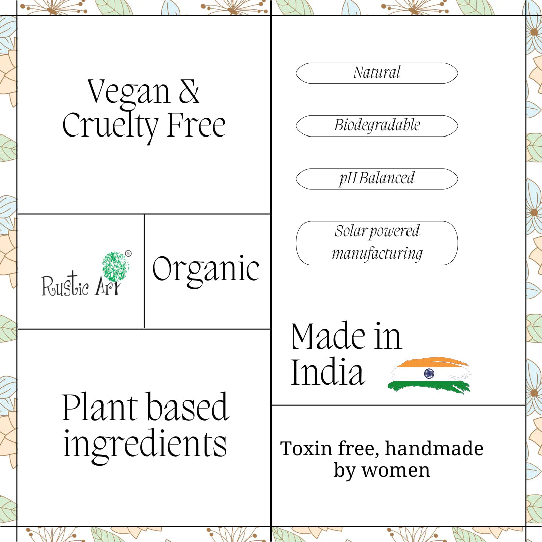 Shampoo | Rose Germanium – For Dry To Normal Hair Type – Organic – Vegan, Paraben Free, Sulphate Free & Silicone Free – Rustic Art – 210gm