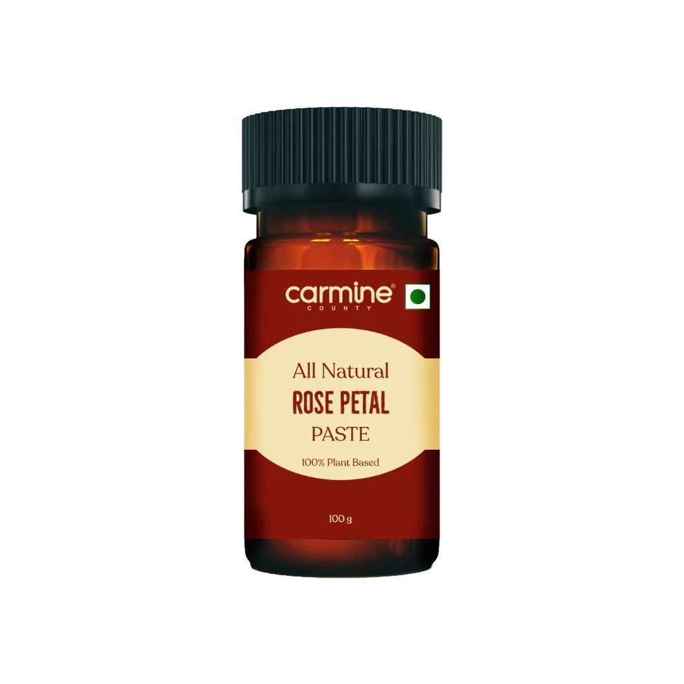 Rose Petal Paste | All Natural – Vegan, Gluten Free, Alcohol Free, No Added Sugar & No Added Preservatives – Carmine County – 10gm