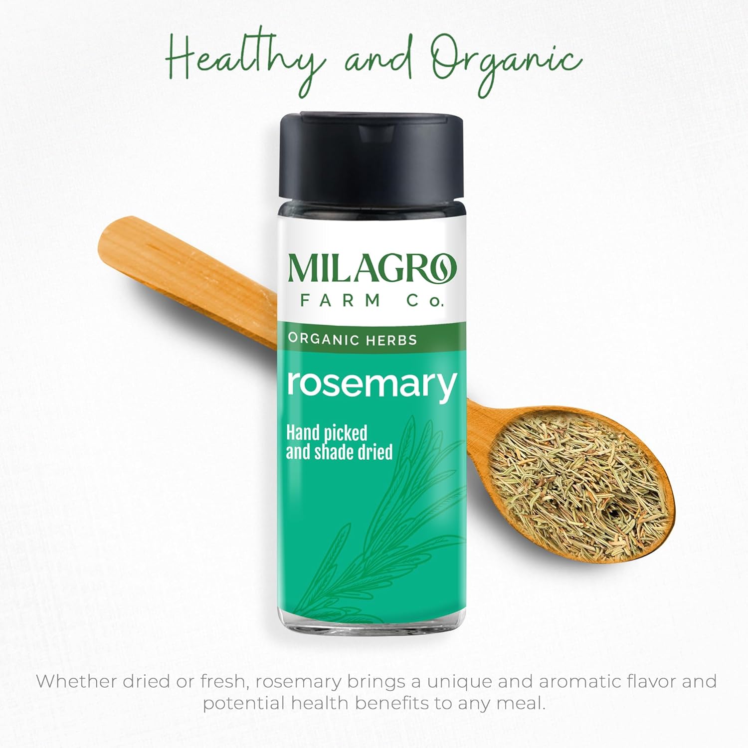 Seasoning | Rosemary Seasoning - Hand Picked And Shade Dried - Organic Herbs – Milagro Farm Co. – 20gm