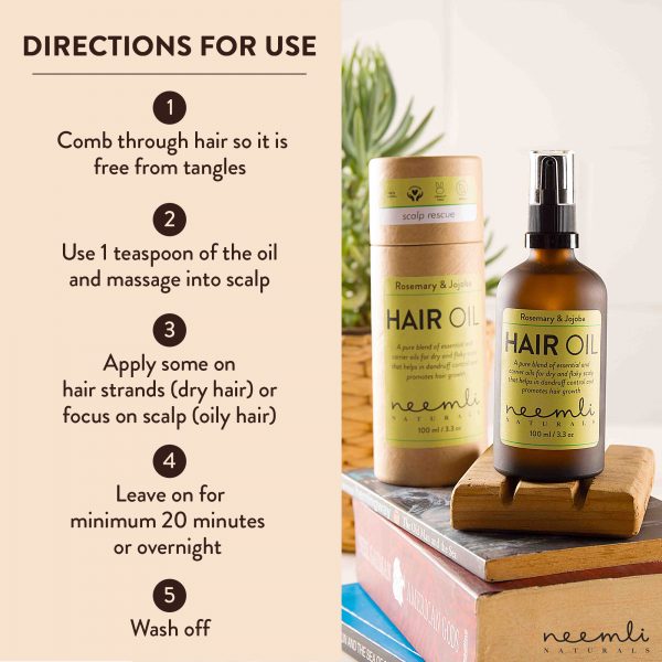 Rosemary & Jojoba Hair Oil - Neemli Naturals - 100ml