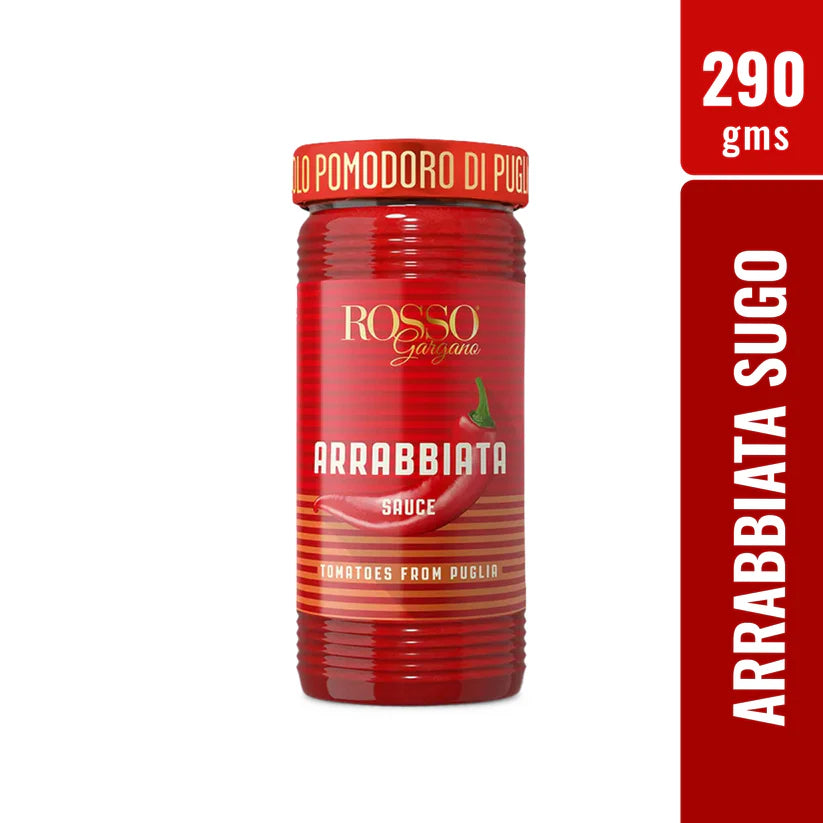 Sauce | Arrabiatta Spicy Sauce (Arrabbiata Sugo) - 100% Natural Ingredients - Gluten Free, No Flavor & No Added Preservatives - Rosso Gargano - 690gm