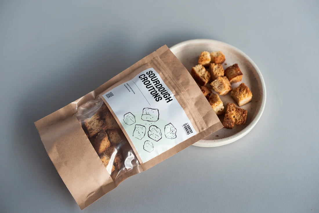 Sourdough Croutons -Natural ingredients -No preservatives - Earthy Grains - 125gm