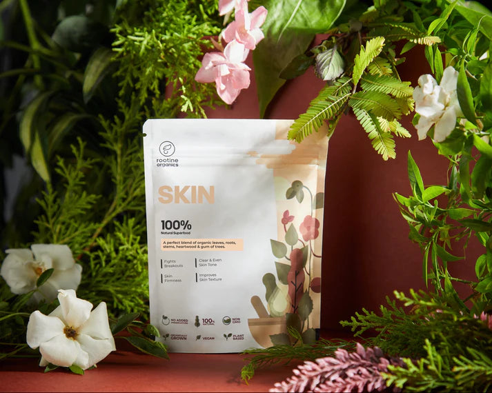 Skin | (A Perfect Blend Of Organic Leaves, Roots, Stems, Heartwood & Gum Of Trees) - 100% Natural Superfood - Vegan, Non GMO & No Added Preservatives – Rootine Organics – 100gm