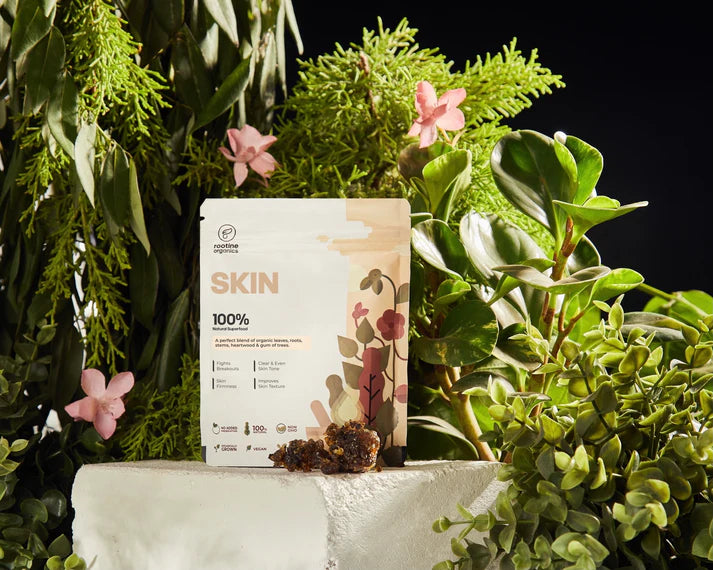 Skin | (A Perfect Blend Of Organic Leaves, Roots, Stems, Heartwood & Gum Of Trees) - 100% Natural Superfood - Vegan, Non GMO & No Added Preservatives – Rootine Organics – 100gm