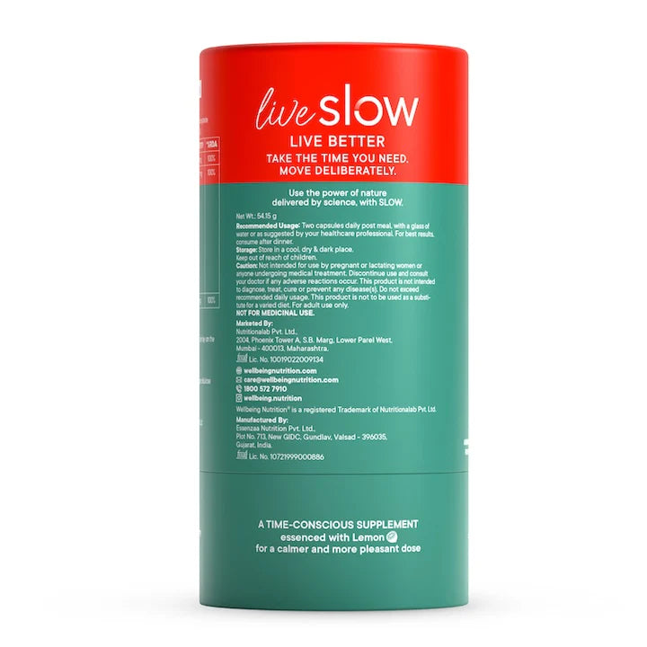 Ultra Strength Magnesium+ | Slow - Magnesium- Improves Energy & Metabolism and Memory, Focus & Attention - Wellbeing Nutrition - 60 Capsules