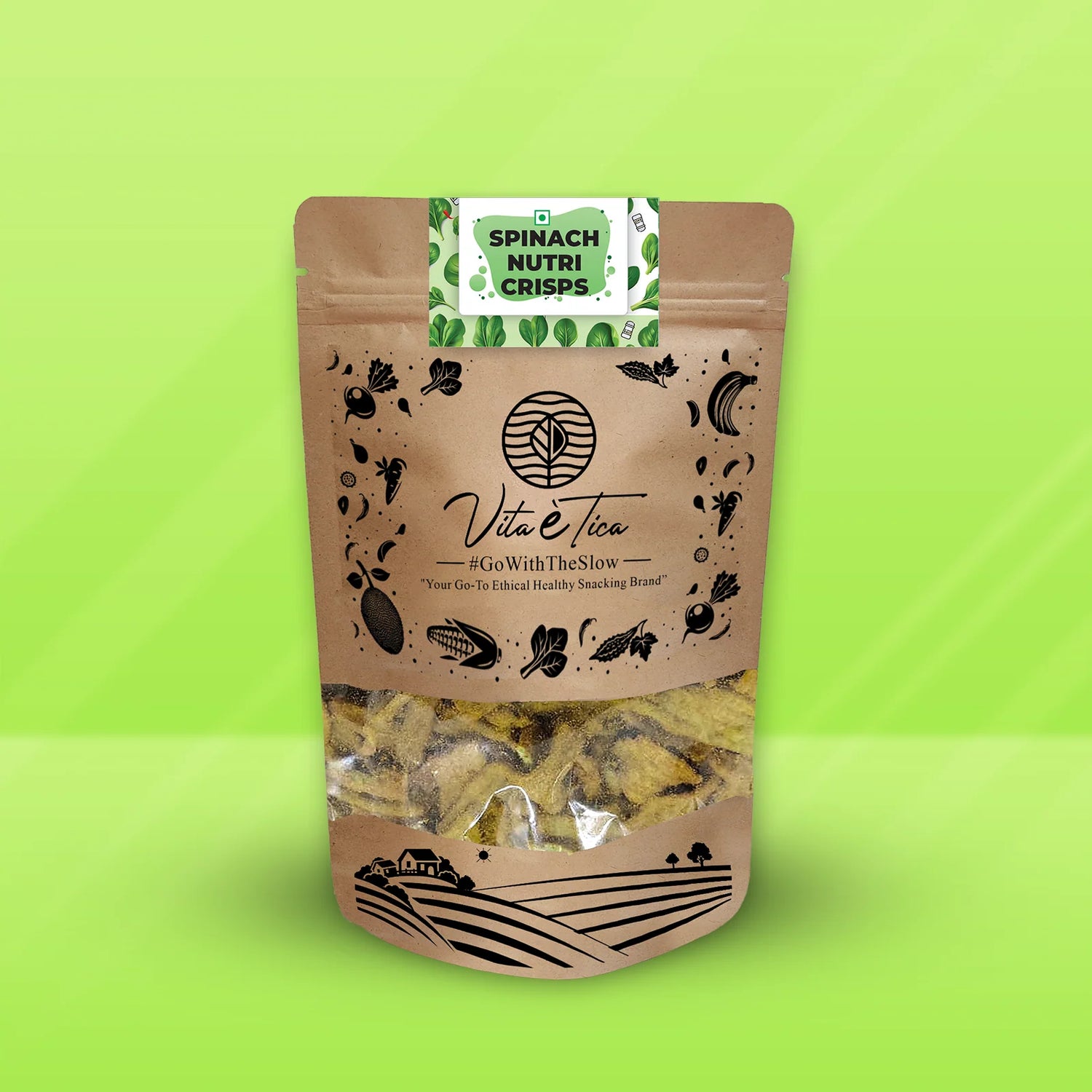 Chips | Spinach Nutri Crisps (Spinach Chips) - Baked - Chef&