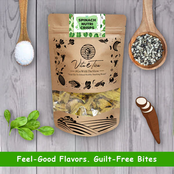 Chips | Spinach Nutri Crisps (Spinach Chips) - Baked - Chef&