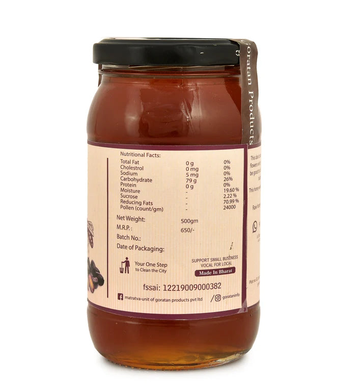 Honey | Premium Honey Jamun ( Raw Natural )- Immunity Booster - Unprocessed-No Preservative- Matratva - 250gm