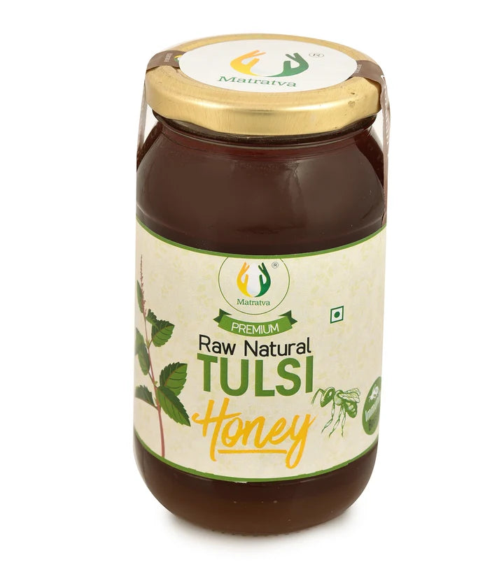 Honey | Raw Natural Tulsi Honey - 100% Pure & Organic Honey - Unprocessed-No Preservative- Matratva - 250gm