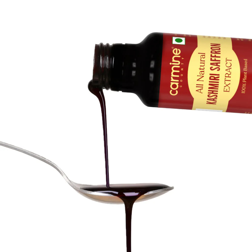Saffron Extract | Kashmiri – All Natural – Vegan, Gluten Free, Alcohol Free, No Added Sugar & No Added Preservatives – Carmine County – 50ml