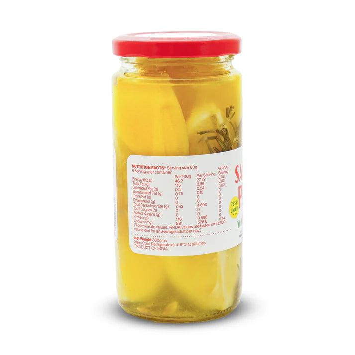 Lemon Preserve | Salted (Naturally Made With Whole Italian Lemons) - Zesty Umami - No Preservatives & No Added flavours - Bombucha - 380gm