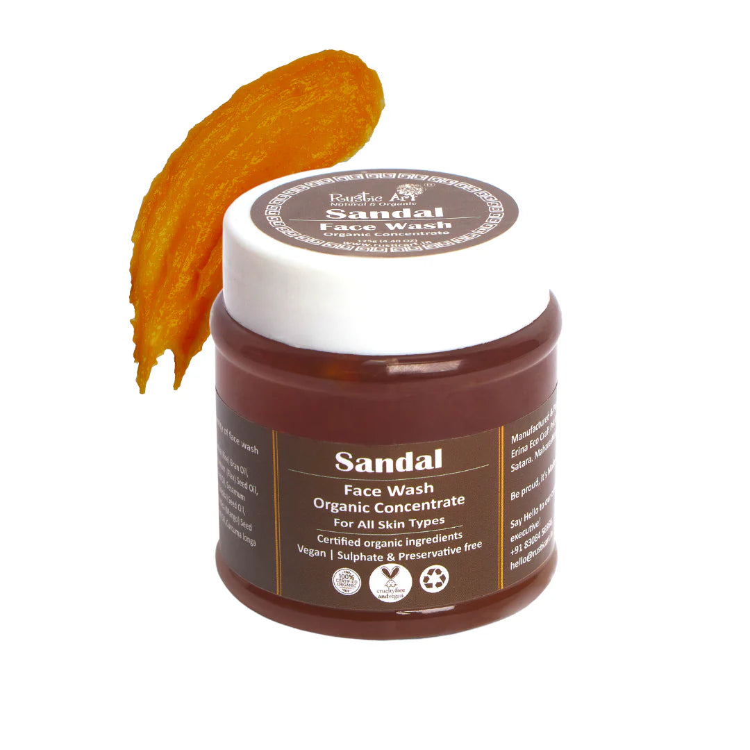 Face Wash | Organic Sandal Face Wash - Rustic Art - 125gm