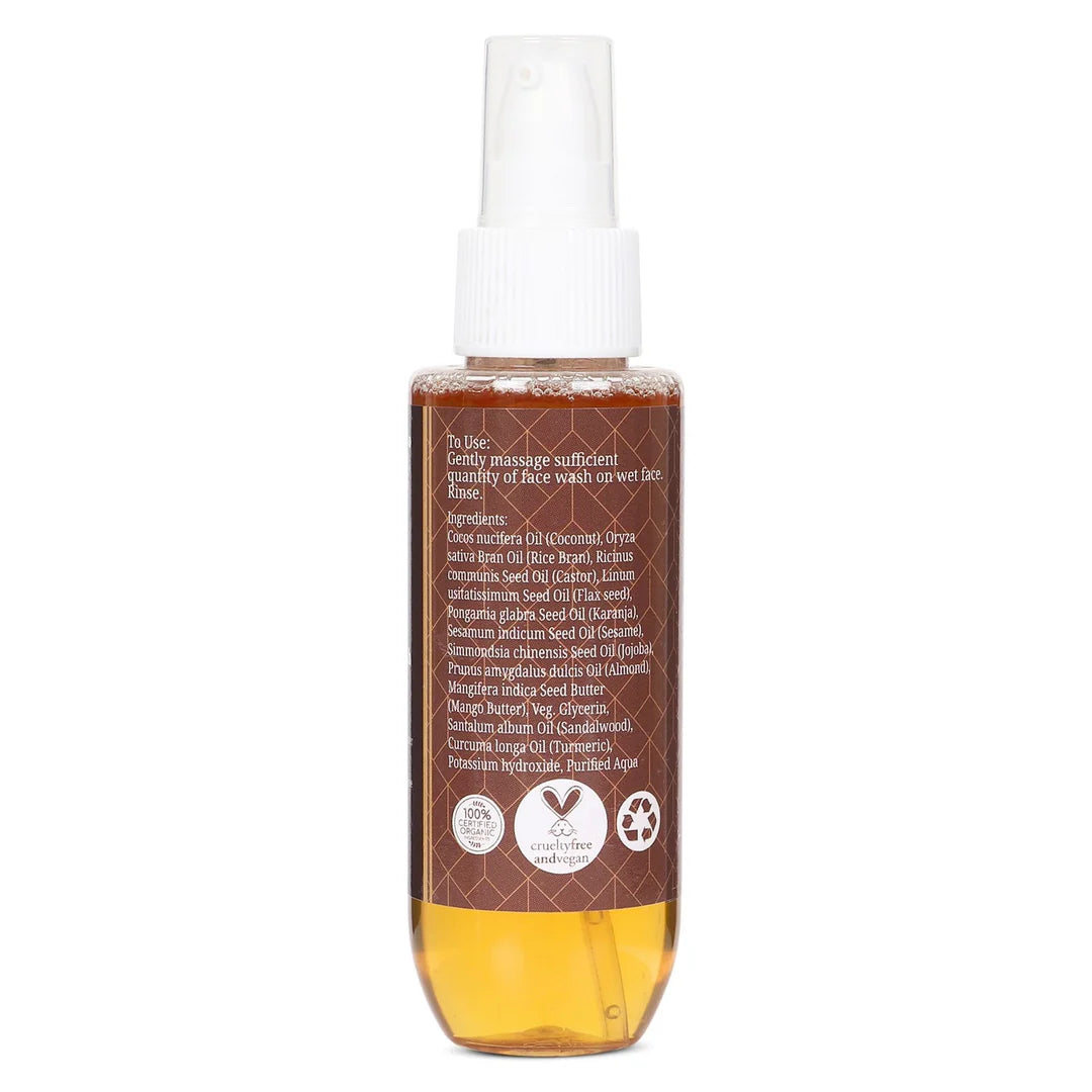 Face Wash | Organic Sandal Face Wash - For All Skin Types - Rustic Art - 100ml