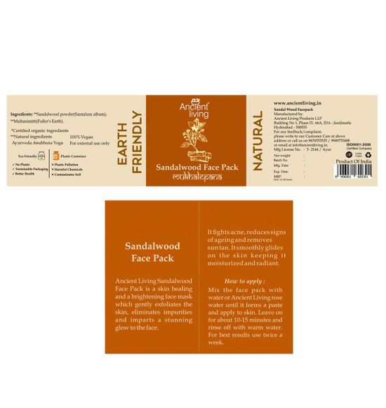Sandalwood Face Pack – Ancient living - 10gm