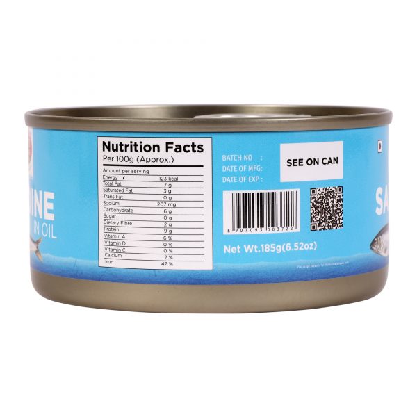 Sardine In Oil – Tasty Nibbles – 185gm