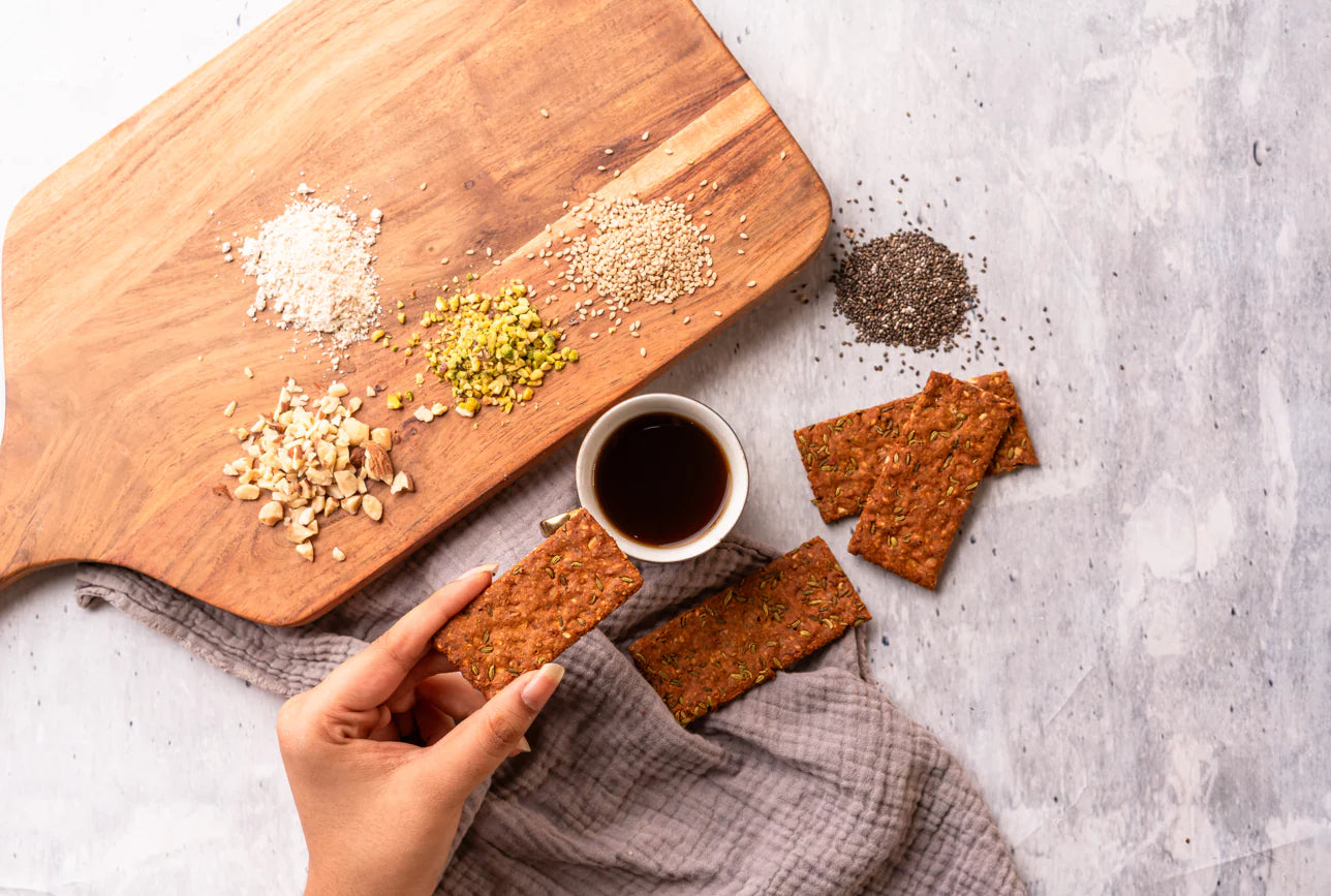 Sattu Almond Pistachio | Hi Protein Biscotti - Vegan, No Maida, No Butter & No Added Sugar - Bites Of Bliss - 125gm