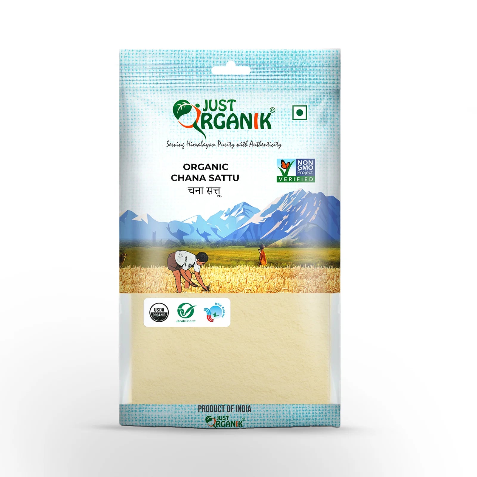 Chana Sattu - USDA Organic - Just Organik - 500gm